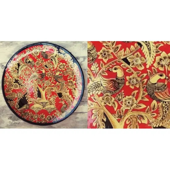 shop hand painted wall plate - kalamkari 