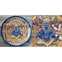 Sajaavat . सजावट | Painted Wall Decor Plate - Indian God