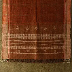 Salt Deserts of Kutch ☼ Kutchi Bhujodi Handspun Raw Woolen Shawl - Brown