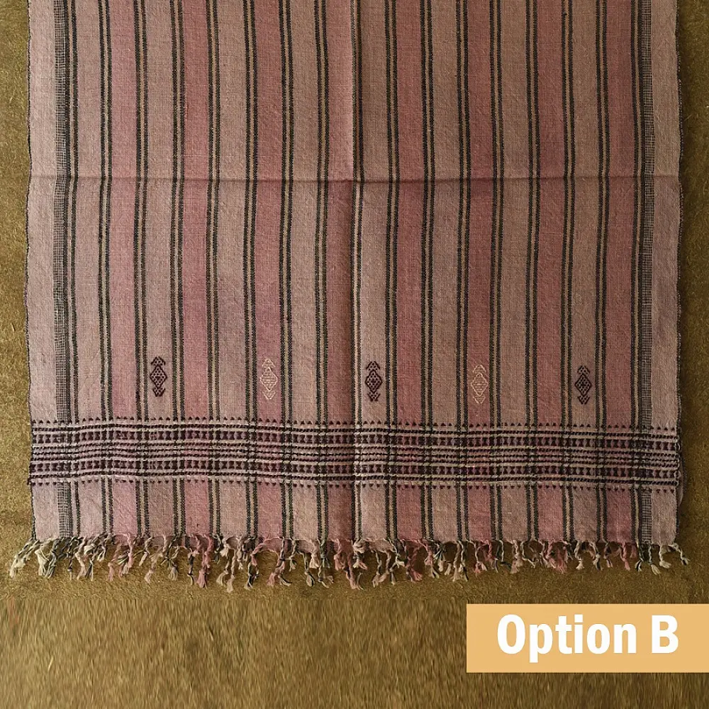 shop Kutchi Bhujodi Handspun Raw Woolen Shawl -rose pink