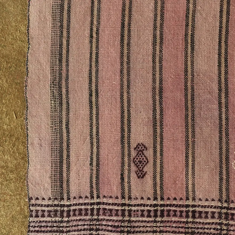 shop Kutchi Bhujodi Handspun Raw Woolen Shawl -rose pink