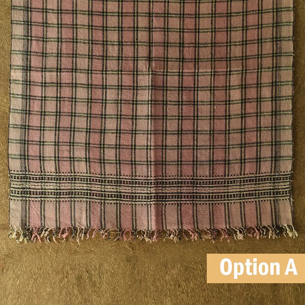 shop Kutchi Bhujodi Handspun Raw Woolen Shawl -rose pink