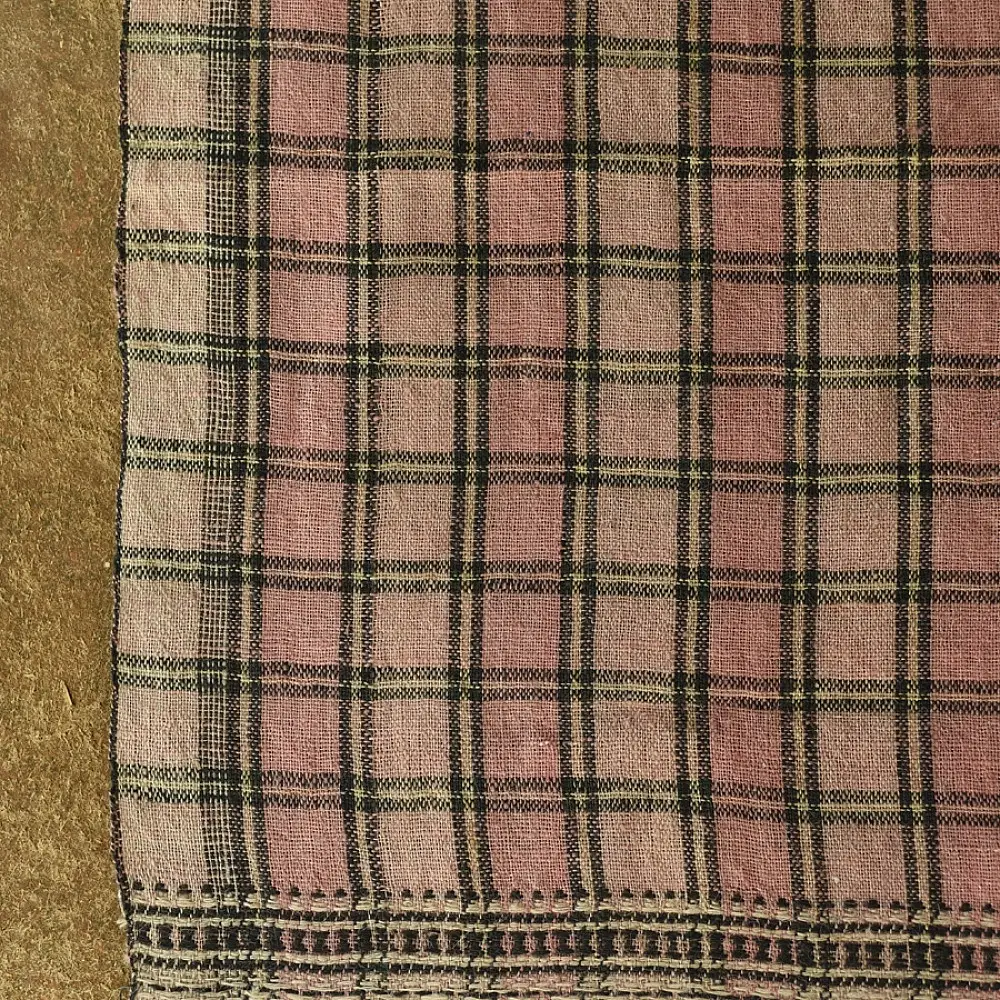 shop Kutchi Bhujodi Handspun Raw Woolen Shawl -rose pink