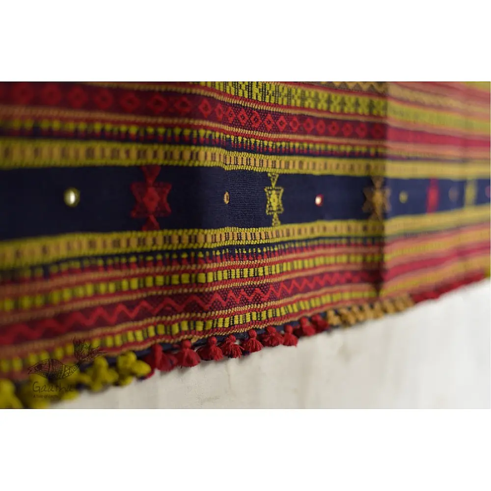 Handwoven woolen shawls in navy blue color