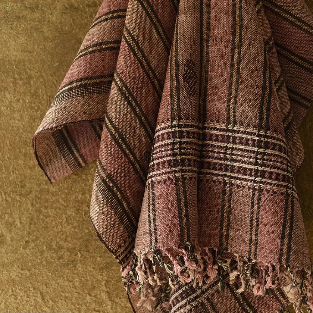 shop Kutchi Bhujodi Handspun Raw Woolen Shawl 