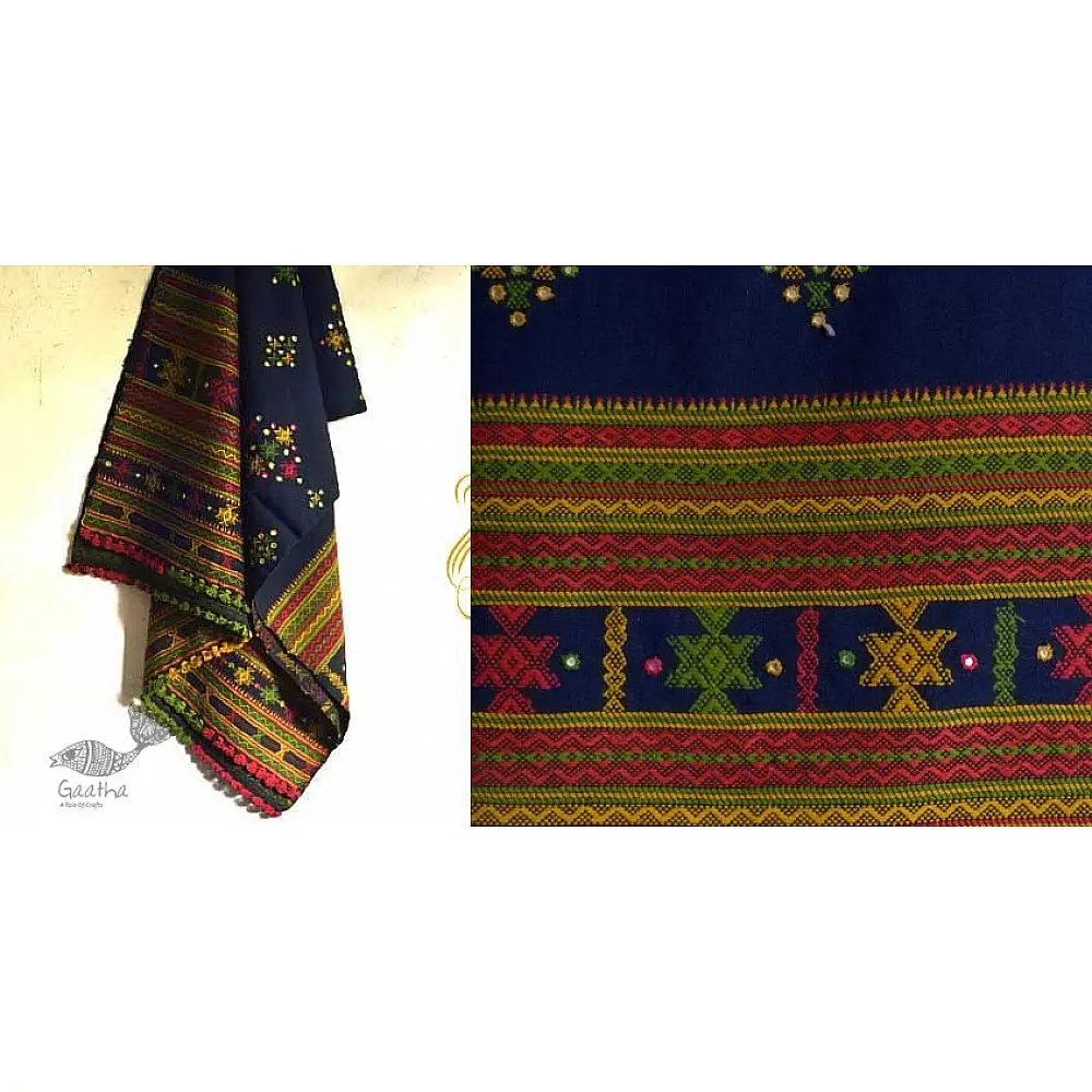 Handmade kutchi embroidered woolen shawls 
