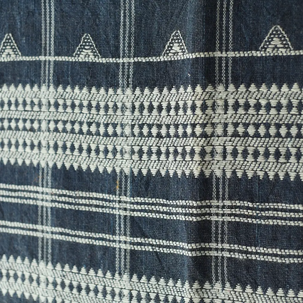 shop Kutchi Bhujodi Handspun Raw Woolen Shawl -Greyish Blue
