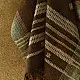 shop Kutchi Bhujodi Handspun Raw Woolen Shawl -Coffee Brown