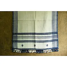 Salt Deserts of Kutch | Handspun Kutchi Raw Wool Shawl - Off White