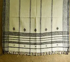 Salt Deserts of Kutch | Kutchi Bhujodi Hand-spun Raw Woollen Shawl - Cream