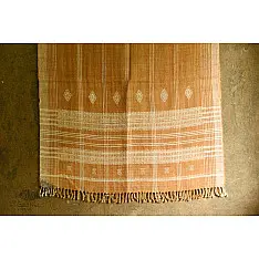 Salt Deserts of Kutch | Handspun Kutchi Raw Wool Shawl - Brown