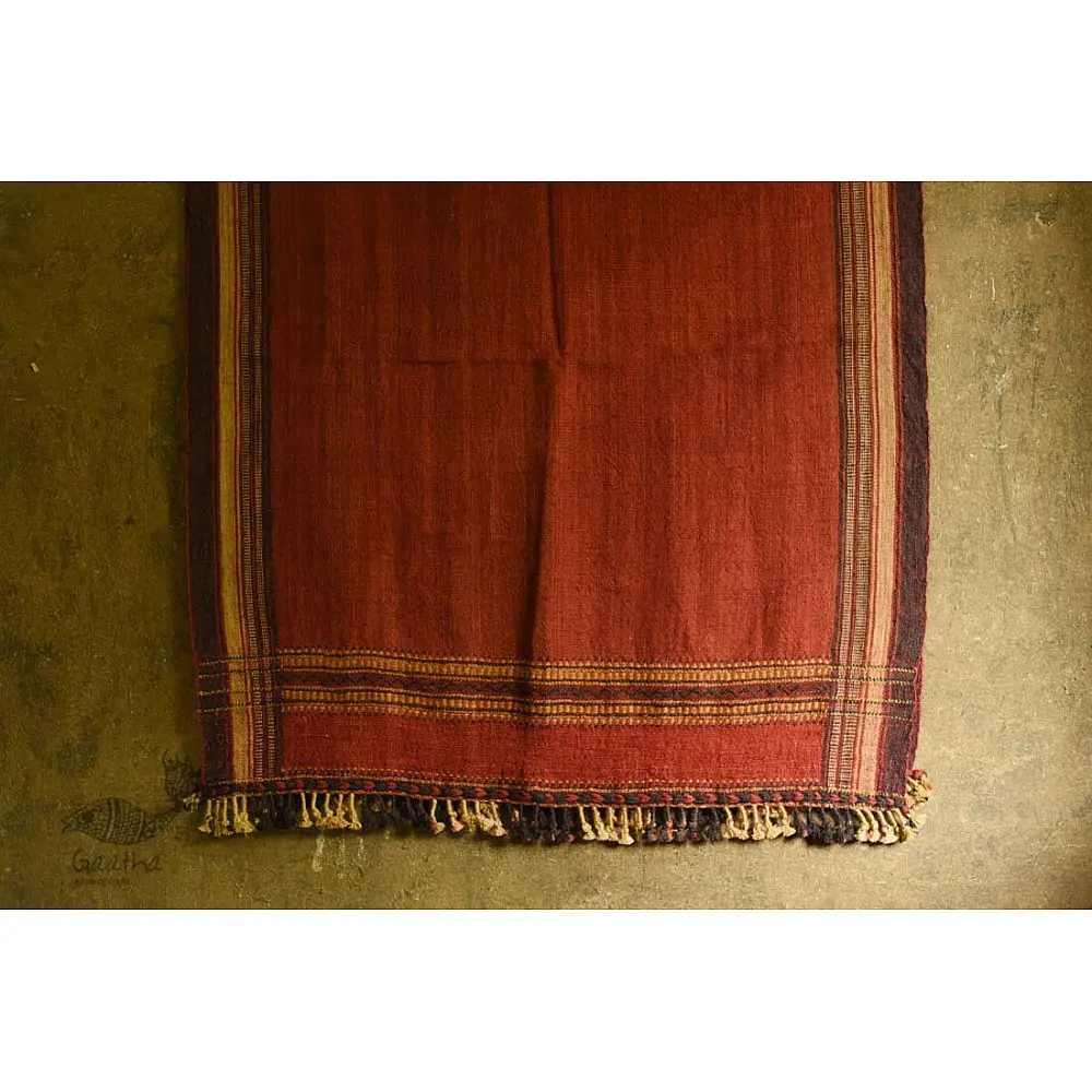 shop handwoven kutchi raw woolen unisex shawl