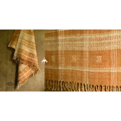 Salt Deserts of Kutch | Handspun Kutchi Raw Wool Shawl - Brown