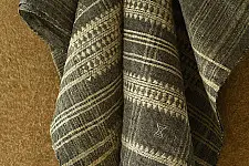 Salt Deserts of Kutch ☼ Kutchi Bhujodi Hand Spun Raw Woolen Grey Shawl