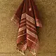 shop Kutchi Bhujodi Handspun Raw Woolen Shawl -Dark Red