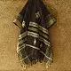 shop Kutchi Bhujodi Handspun Raw Woolen Shawl -Dark Brown