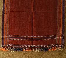 Salt Deserts of Kutch ☼ Kutchi Bhujodi Handspun Raw Woolen Shawl - Red