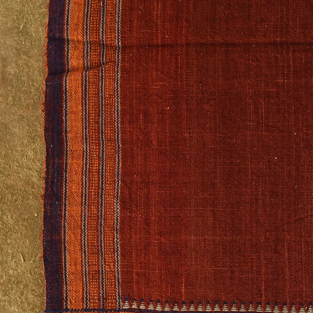 shop Kutchi Bhujodi Handspun Raw Woolen Shawl -Red
