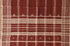 Salt Deserts of Kutch ☼ Kutchi Bhujodi Handspun Raw Woolen Shawl - Maroon