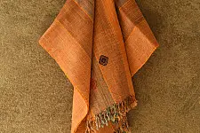 Salt Deserts of Kutch ☼ Kutchi Bhujodi Handwoven Raw Wool Shawl