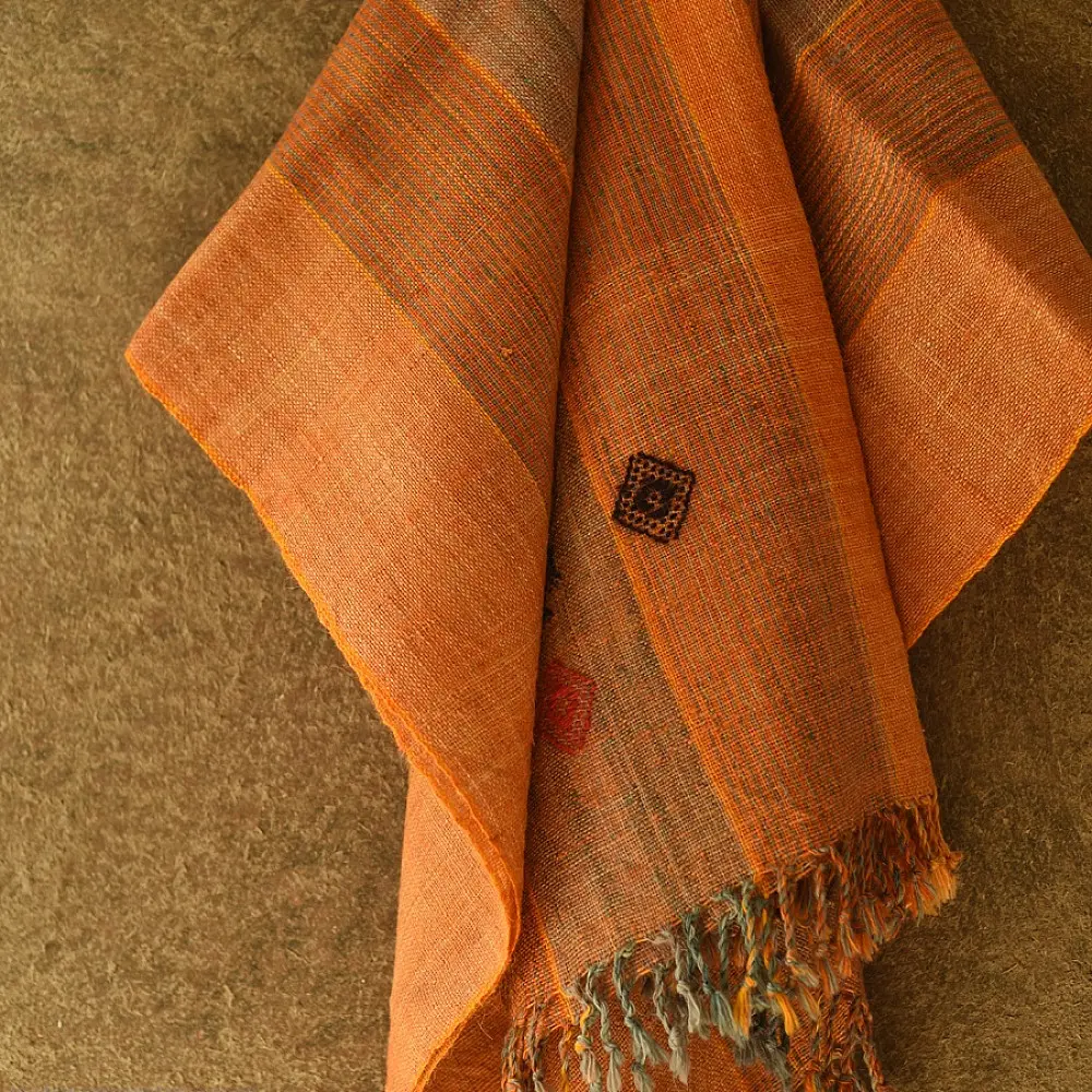 shop Kutchi Bhujodi Handwoven Raw Wool Shawl