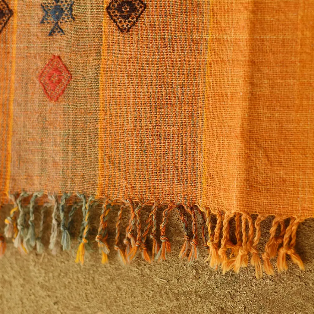 shop Kutchi Bhujodi Handwoven Raw Wool Shawl
