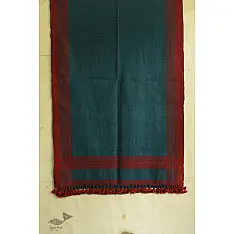 Sharad . शरद ⚹ Handwoven Woollen Stole in Rama Blue Colour
