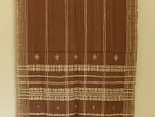 Salt Deserts of Kutch - Kutchi Bhujodi Handwoven Raw Woolen Shawl - Almond Brown