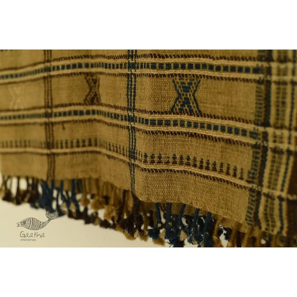 shop Kutchi Bhujodi Handwoven Raw Wool Long Shawl / Long Dhabro