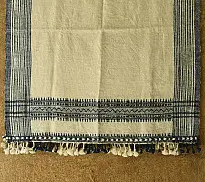 Salt Deserts of Kutch | Kutchi Bhujodi Hand-spun Raw Woollen Shawl - Off White