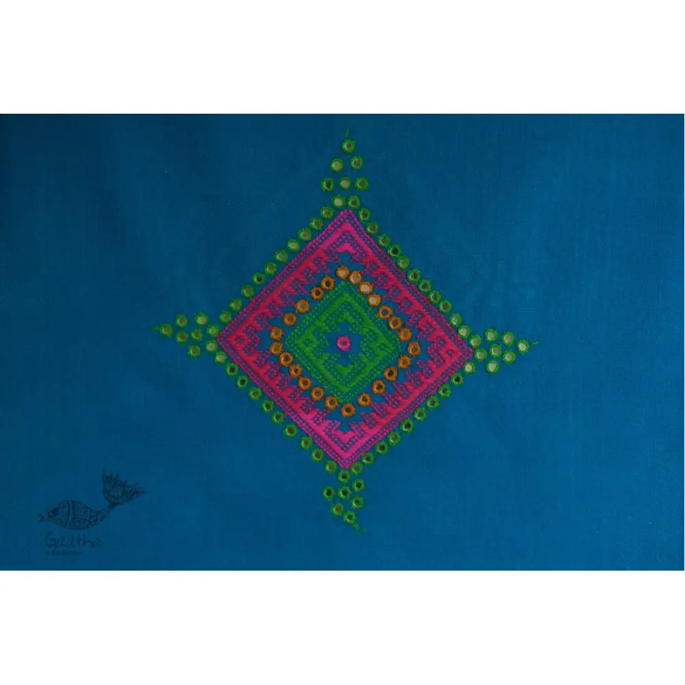 embroidered Handwoven mirror work woolen shawl