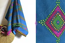 Rangeelo | Handwoven Kutchi Woolen Shawl ~ 8