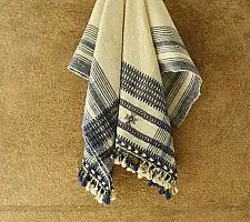 Salt Deserts of Kutch ☼ Bhujodi Handwoven Kutchi Raw Woolen off White Shawl