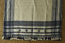 Salt Deserts of Kutch ☼ Bhujodi Handwoven Kutchi Raw Woolen off White Shawl
