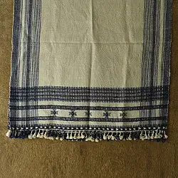 Salt Deserts of Kutch ☼ Bhujodi Handwoven Kutchi Raw Woolen off White Shawl