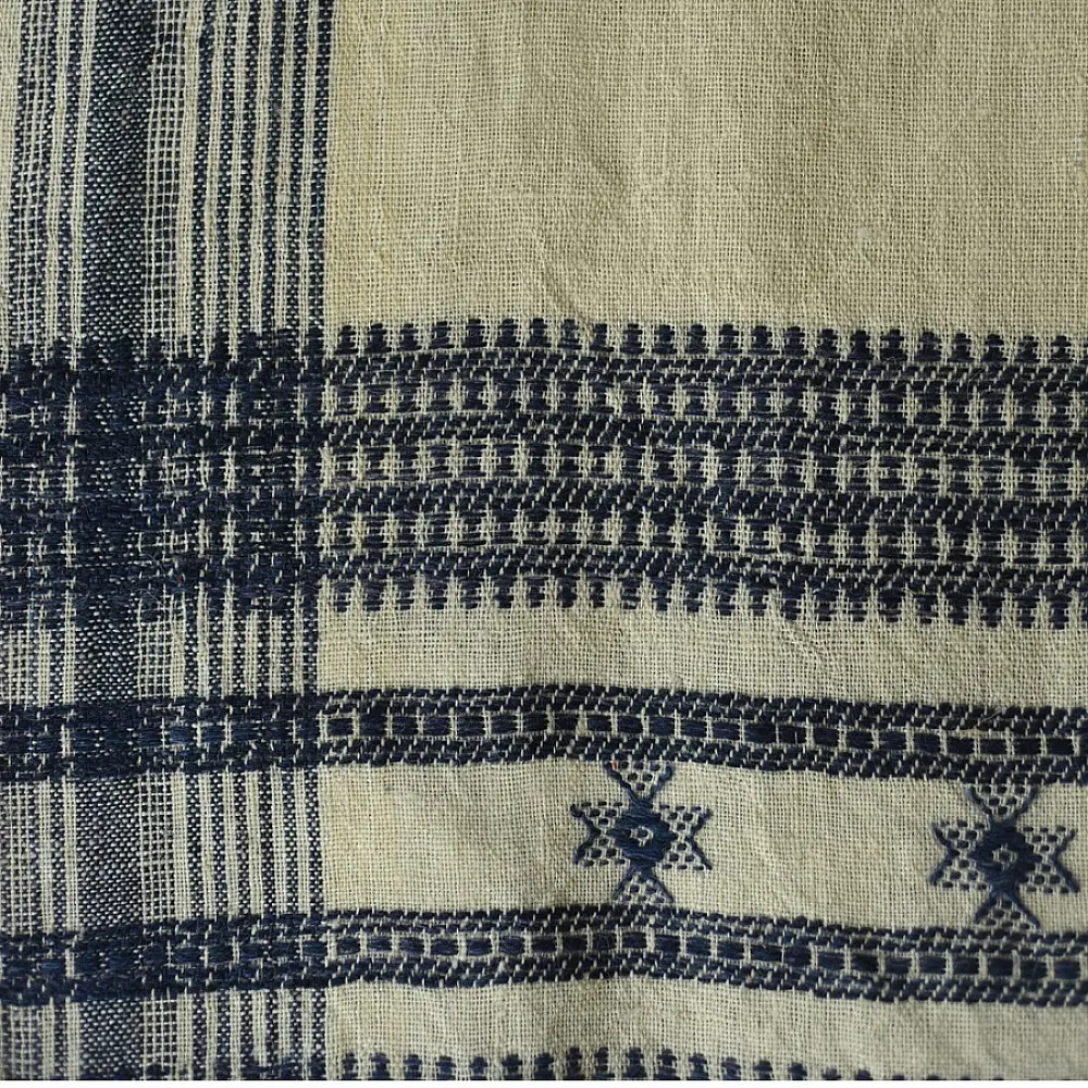 shop Bhujodi Handwoven Kutchi Raw Woolen off White Shawl
