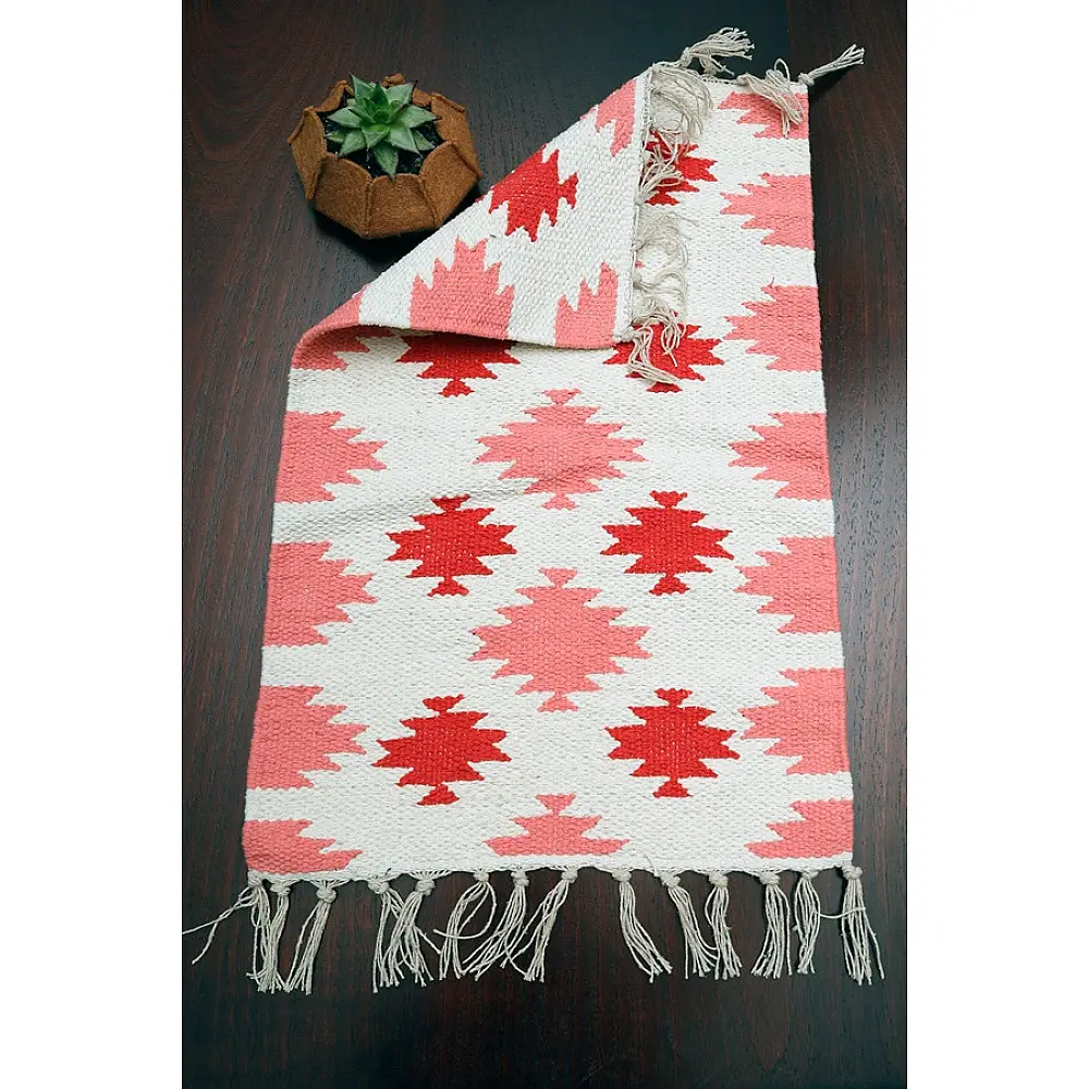 Handwoven Dhurrie - Cotton table mat and runner