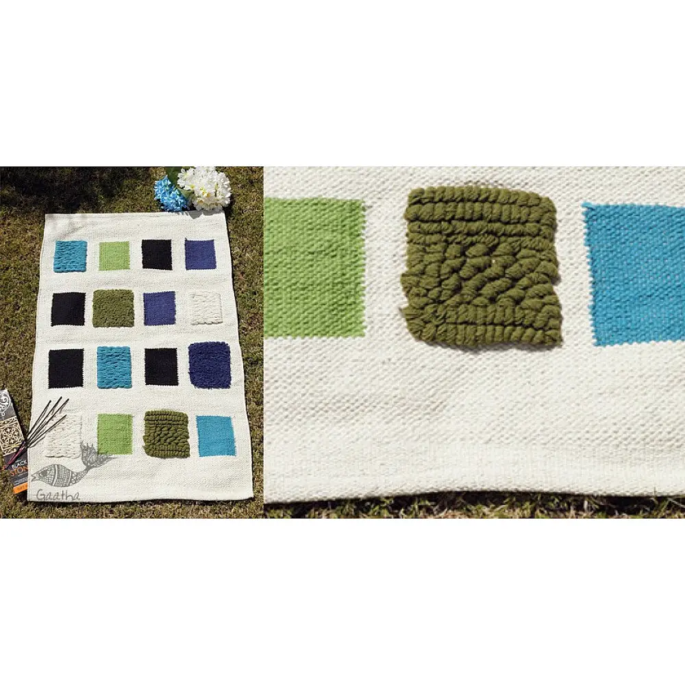 Handwoven Cotton Mat / Aasan - 3D Box