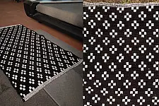Handwoven Dhurrie | Cotton Mat / Aasan - Black Box
