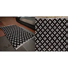 Handwoven Dhurrie | Cotton Mat / Aasan - Black Box