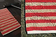 Handwoven Dhurrie | Cotton Mat / Aasan - Chunky Ring Mat