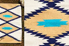 Handwoven Dhurrie | Cotton Mat / Aasan - Wave