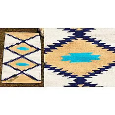 Handwoven Dhurrie | Cotton Mat / Aasan - Wave