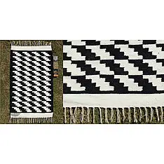 Handwoven Dhurrie | Cotton Mat / Aasan - Zig Zag