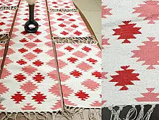 Handwoven Dhurrie | Cotton Place Mat & Runner Set ( 6 mats & 1 Runner)