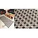 Handwoven Cotton Yoga Mat / Living Room Rug  - Chess 