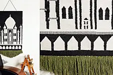 Handwoven Dhurrie | Cotton - Wall Hanging - Taj Mahal