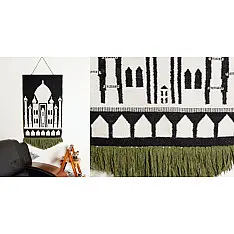 Handwoven Dhurrie | Cotton - Wall Hanging - Taj Mahal