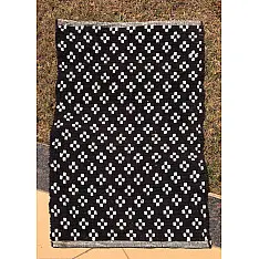 Handwoven Dhurrie | Cotton Mat / Aasan - Black Box