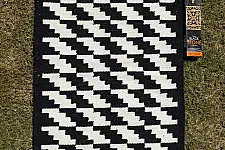 Handwoven Dhurrie | Cotton Mat / Aasan - Zig Zag